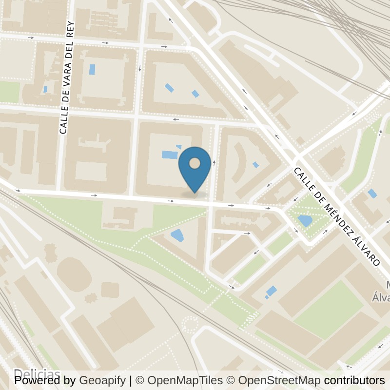 Map: location of Brooklyn Fitboxing Méndez Álvaro in Madrid