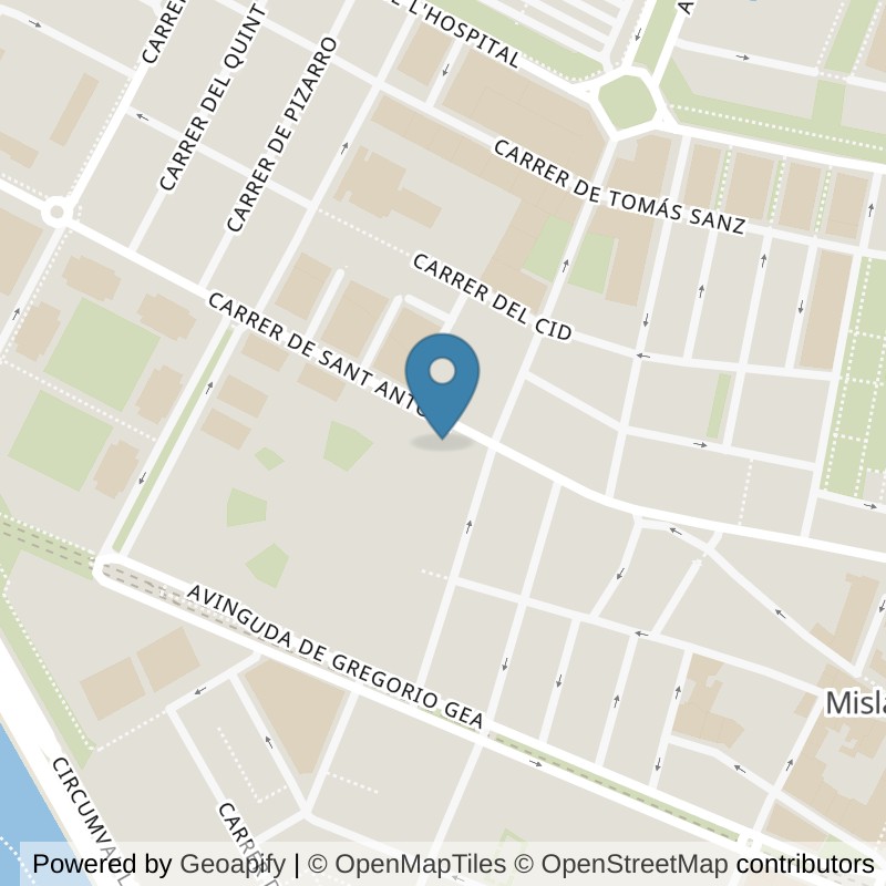 Map: location of Brooklyn Fitboxing Mislata in Valencia