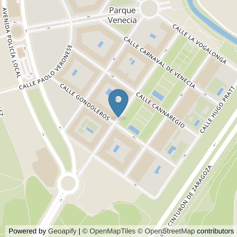 Map: location of Brooklyn Fitboxing Parque Venecia in Zaragoza
