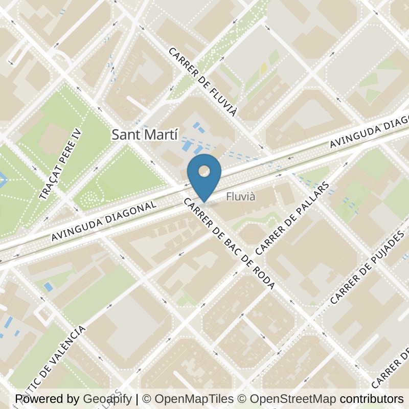 Map: location of Brooklyn Fitboxing Poblenou in Barcelona
