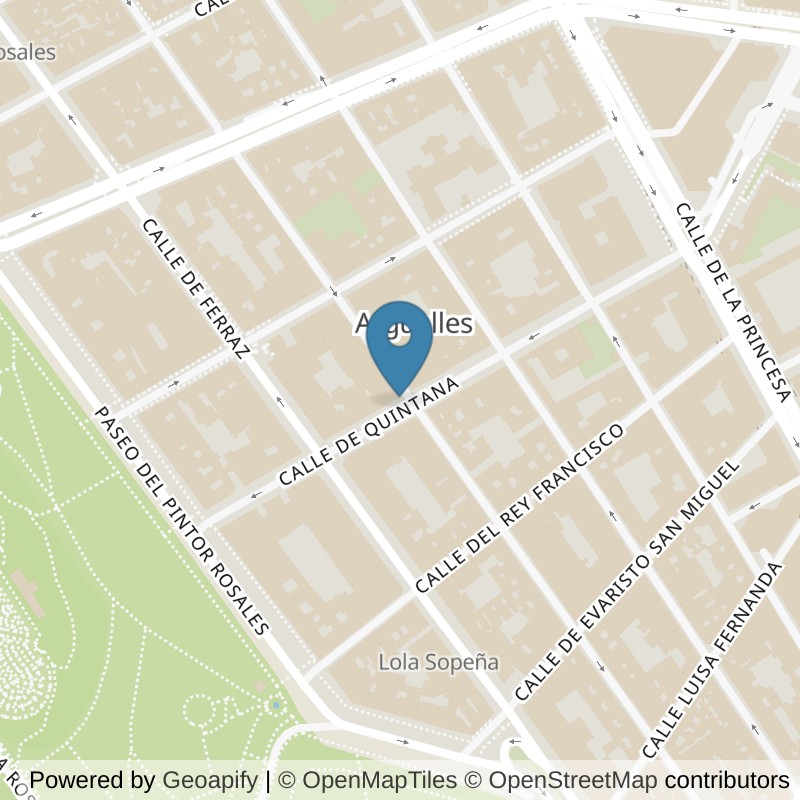 Map: location of Brooklyn Fitboxing Princesa in Madrid