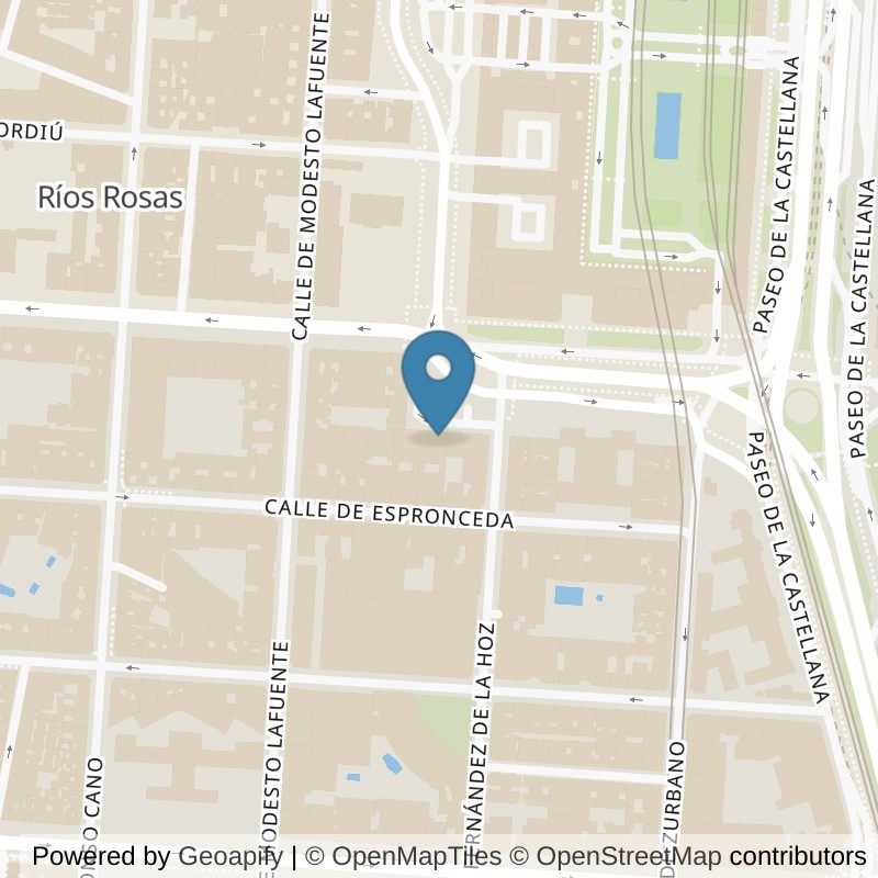 Map: location of Brooklyn Fitboxing Ríos Rosas in Madrid
