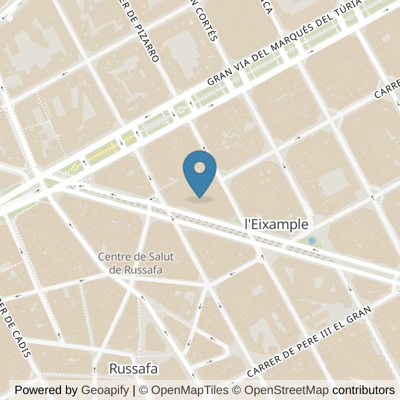 Map: location of Brooklyn Fitboxing Ruzafa in Valencia