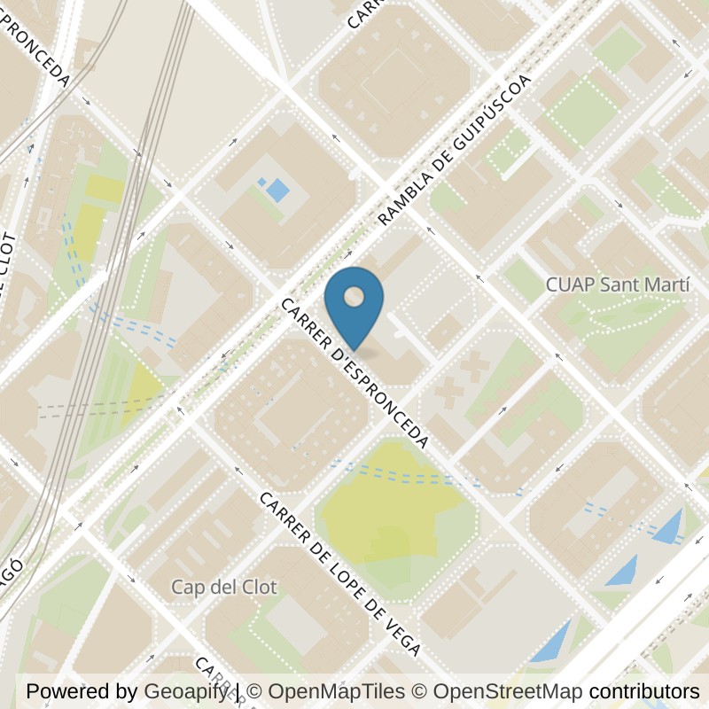 Map: location of Brooklyn Fitboxing Sant Martí in Barcelona