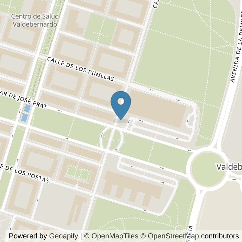 Map: location of Brooklyn Fitboxing Valdebernardo in Madrid