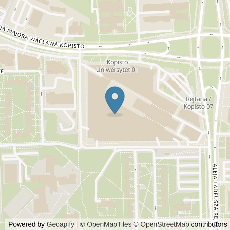 Map: location of Calypso Fitness i Siłownia Rzeszów Millenium Hall in Rzeszów