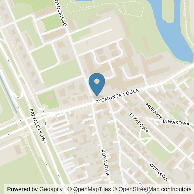 Map: location of Calypso Fitness i Siłownia Premium Warszawa Wilanów in Warszawa