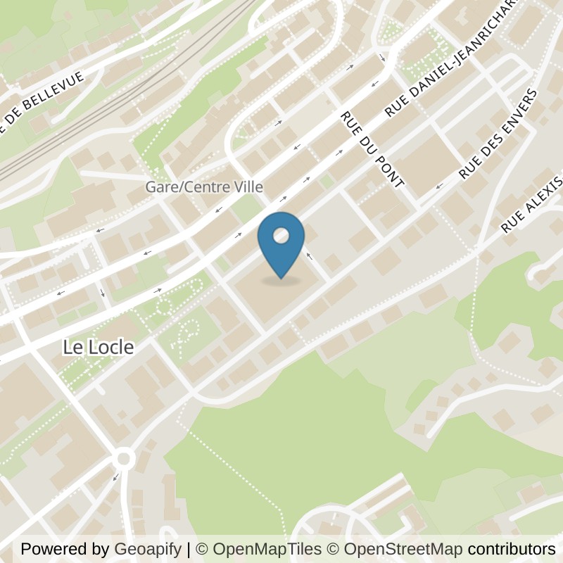 Map: location of Central Gym Le Locle in Le Locle