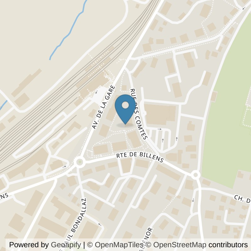 Map: location of Central Gym in Romont
