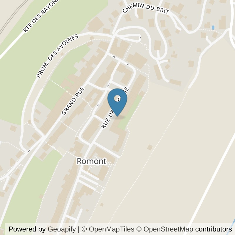 Map: location of Centre santé et bien-être Jessica Perrin in Romont