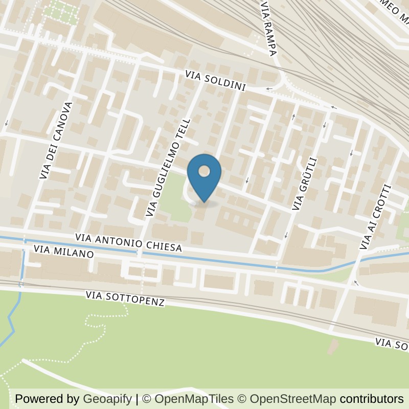 Map: location of Centro Giovani Chiasso in Chiasso