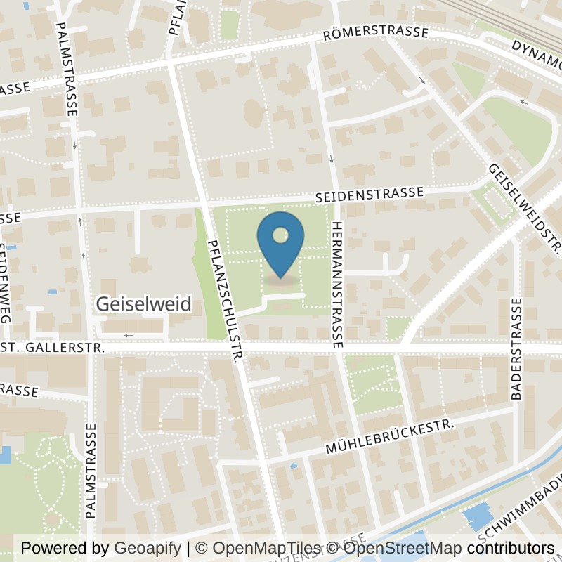 Map: location of Charly's Fitnessclub in Winterthur