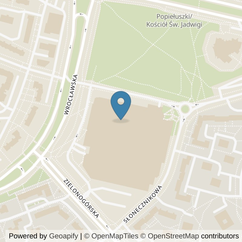 Map: location of CityFit Białystok Galeria Zielone Wzgórze in Białystok