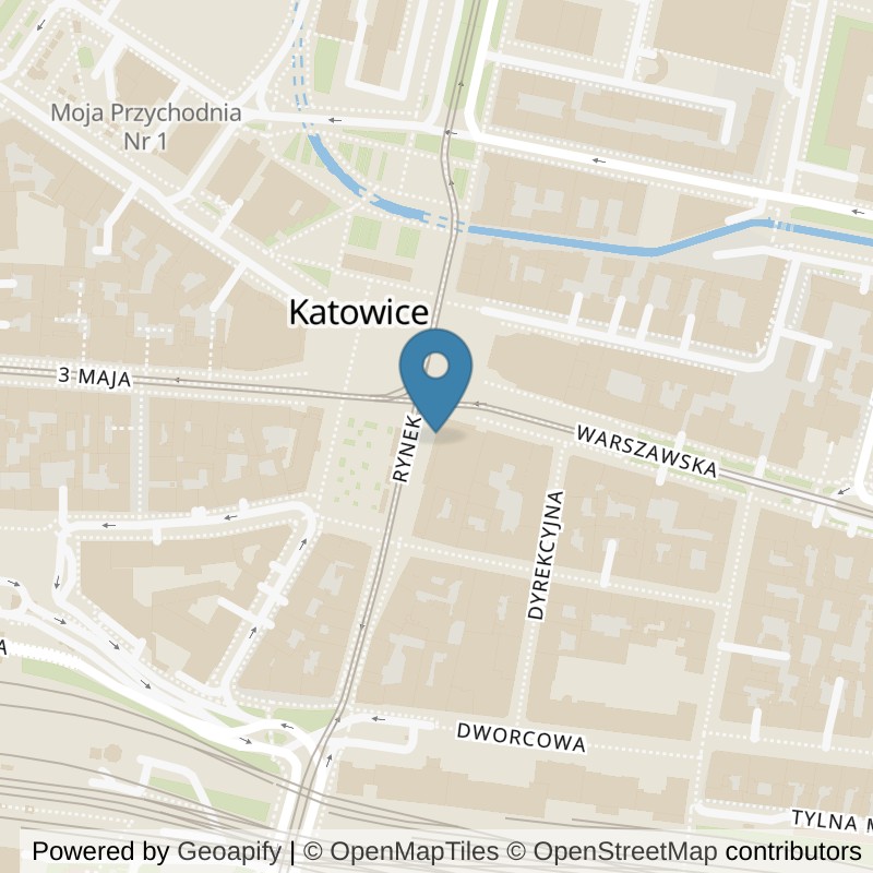 Map: location of CityFit Katowice Rynek in Katowice