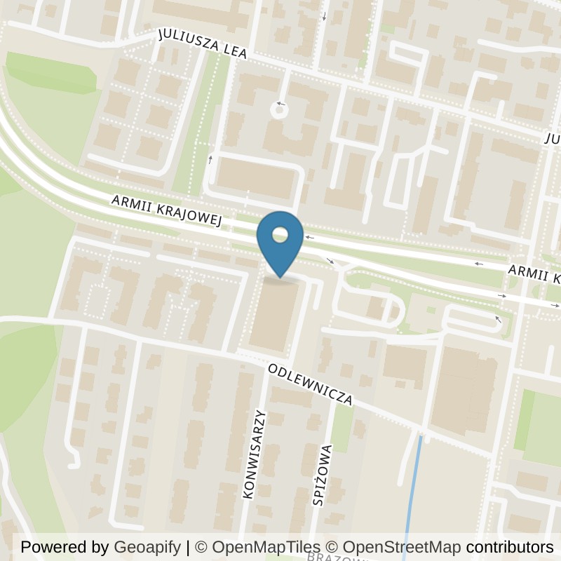 Map: location of CityFit Kraków Principio in Kraków