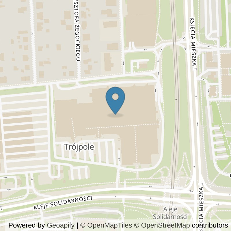 Map: location of CityFit Poznań Galeria Pestka in Poznań