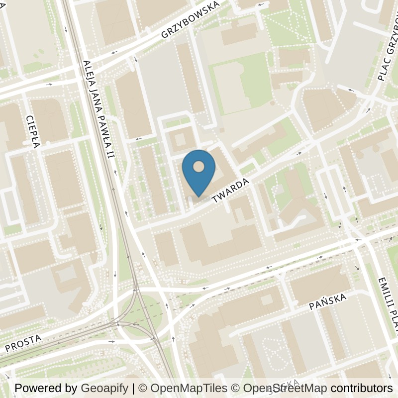 Map: location of CityFit Warszawa Rondo ONZ in Warszawa
