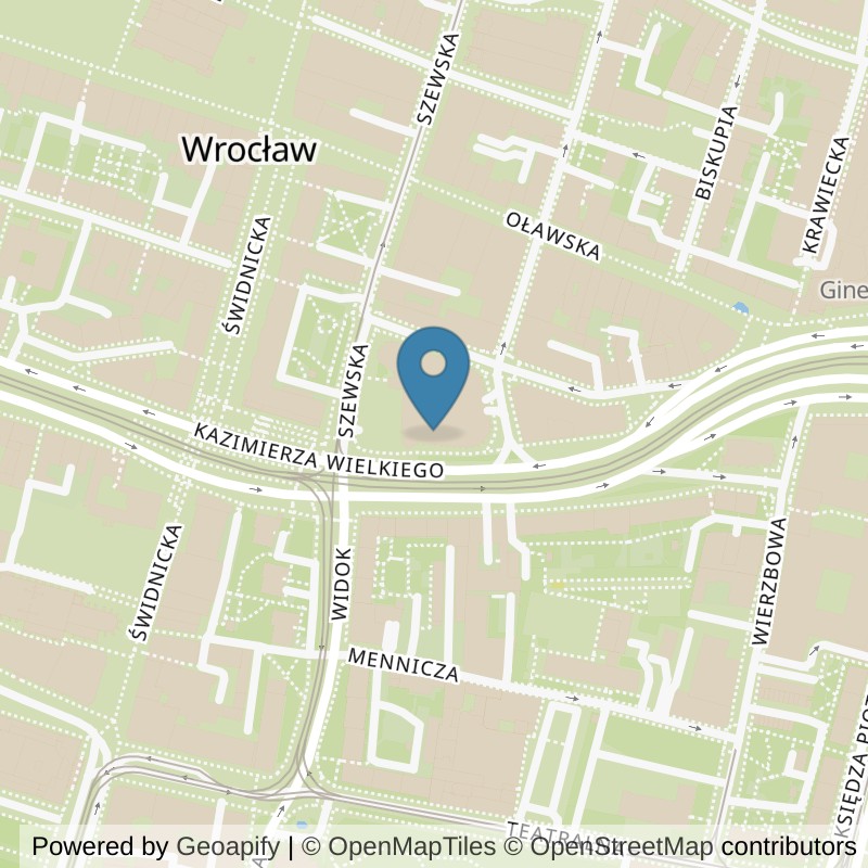 Map: location of CityFit Wrocław Stare Miasto in Wrocław