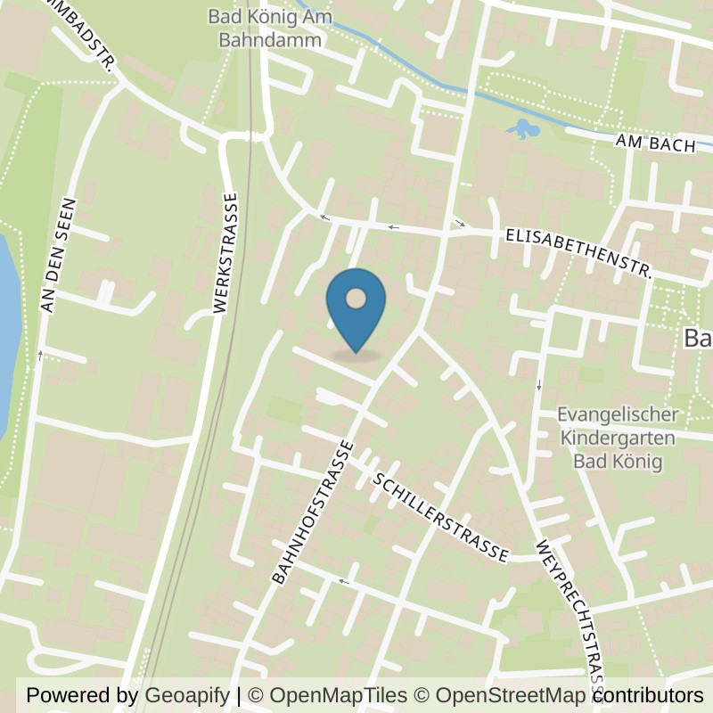 Map: location of clever fit Bad König in Bad König