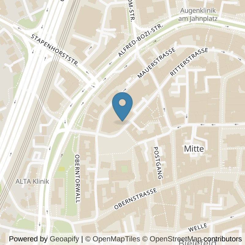 Map: location of clever fit Bielefeld in Bielefeld