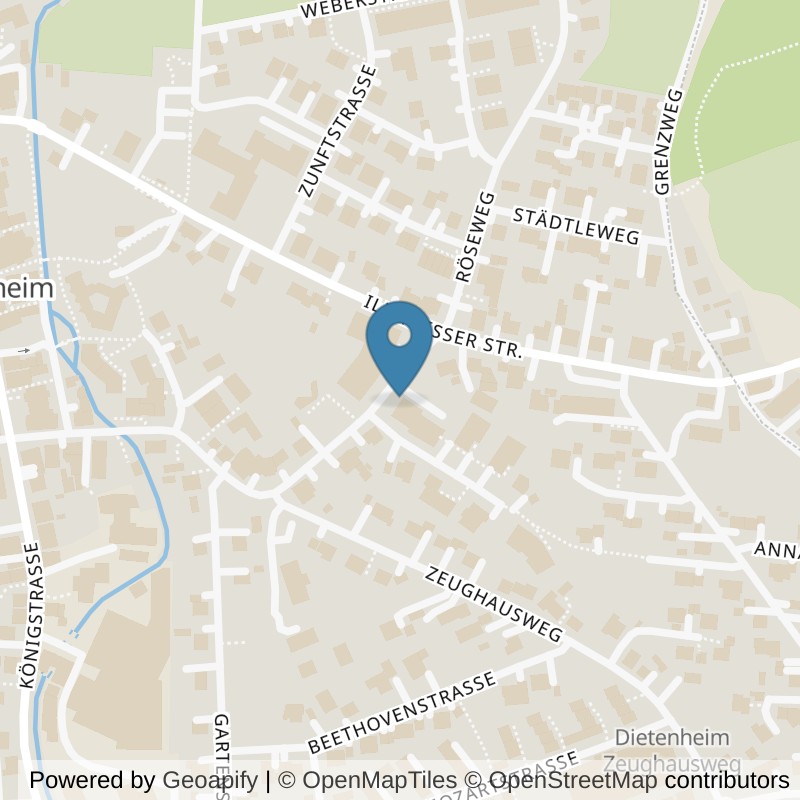 Map: location of clever fit Dietenheim ON in Dietenheim