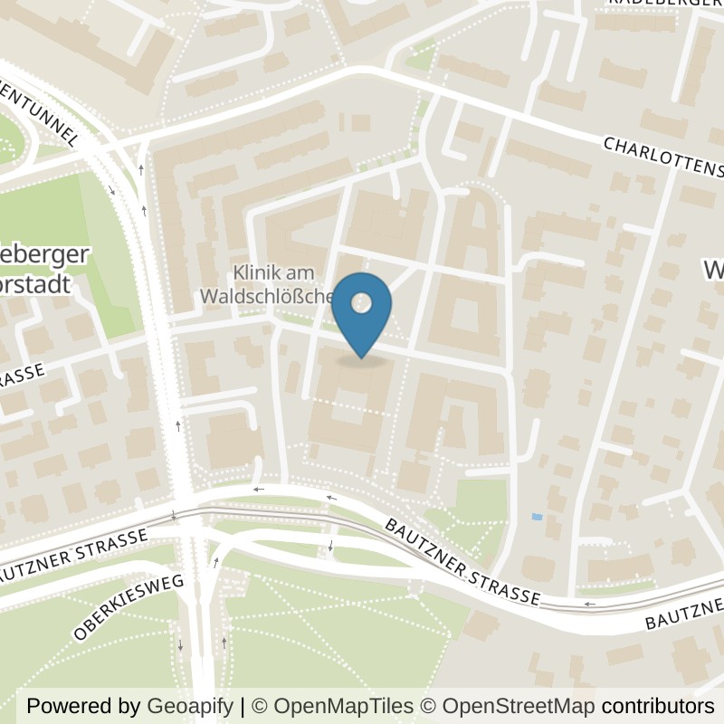 Map: location of clever fit Dresden-Waldschlösschen in Dresden