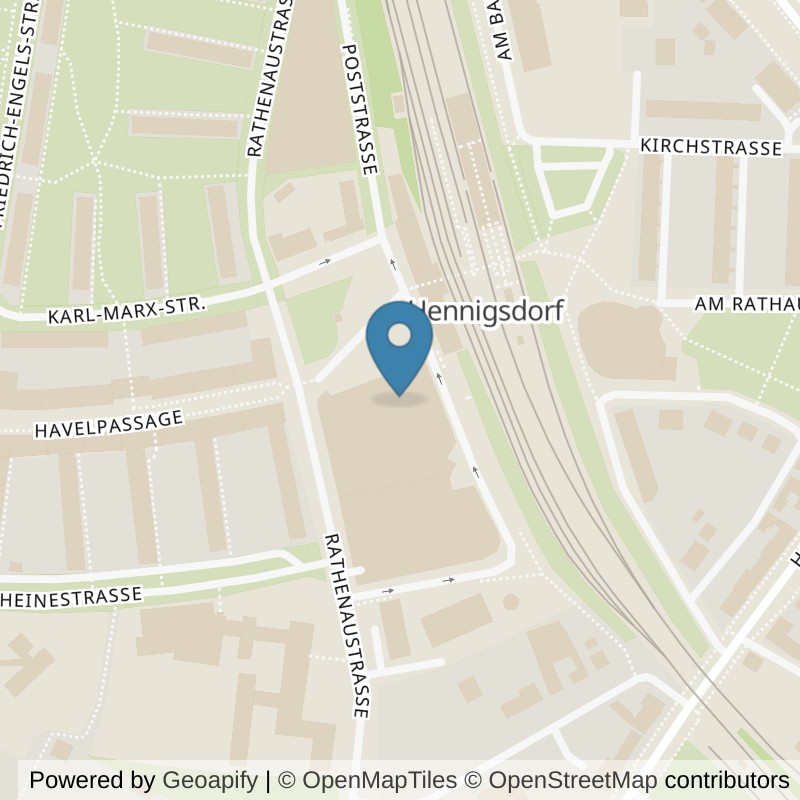Map: location of clever fit Hennigsdorf in Hennigsdorf