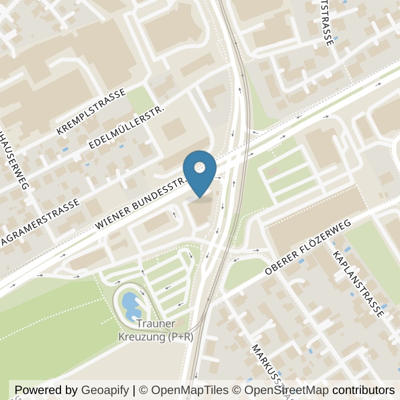 Map: location of clever fit Traun in Traun