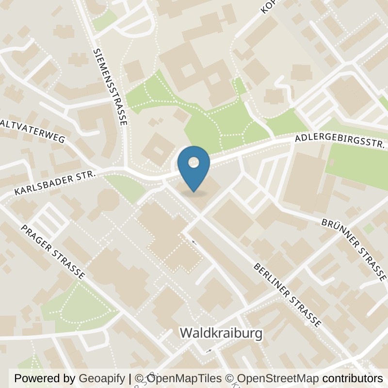 Map: location of clever fit Waldkraiburg in Waldkraiburg