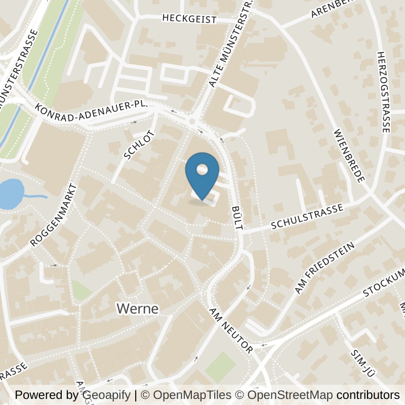 Map: location of clever fit Werne in Werne