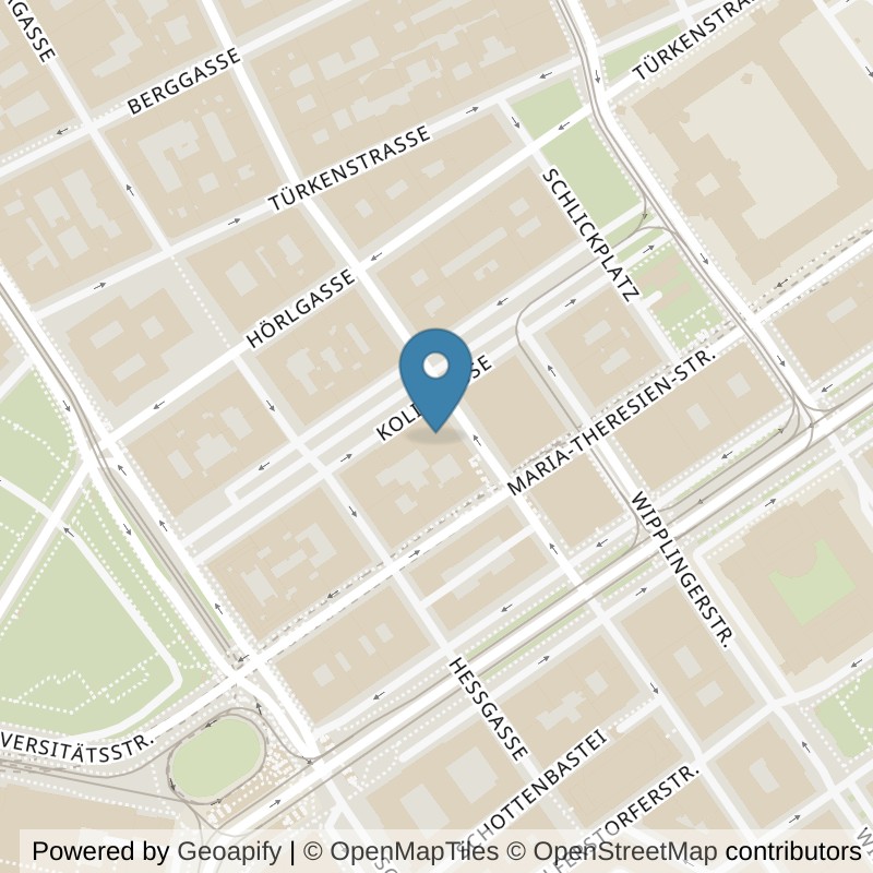 Map: location of constant-in-training in Wien