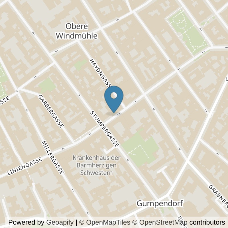 Map: location of core sports club in Wien