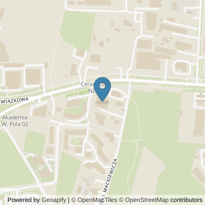 Map: location of Cube Squash & Fitness Czechów w Lublinie in Lublin