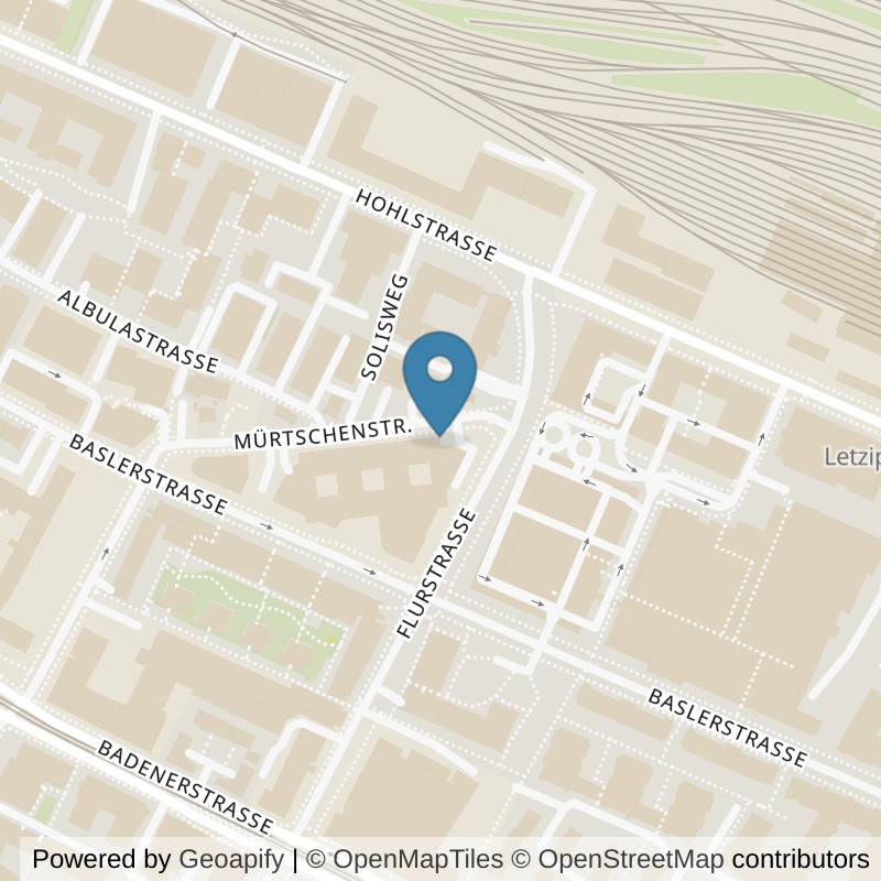Map: location of David Gym 48 in Zürich