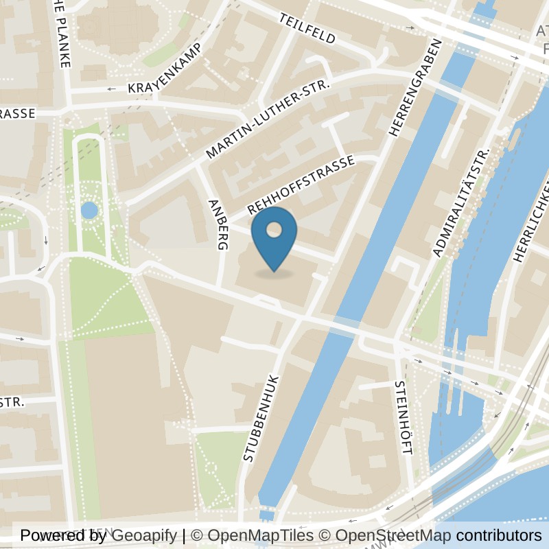 Map: location of David Lloyd Meridian Hamburg Am Michel in Hamburg