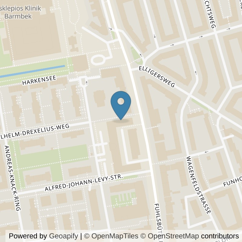 Map: location of David Lloyd Meridian Hamburg Barmbek in Hamburg