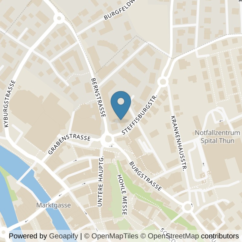 Map: location of Daytona Gesundheitszentrum GmbH "Fitness & Praxis mit Charme" in Thun
