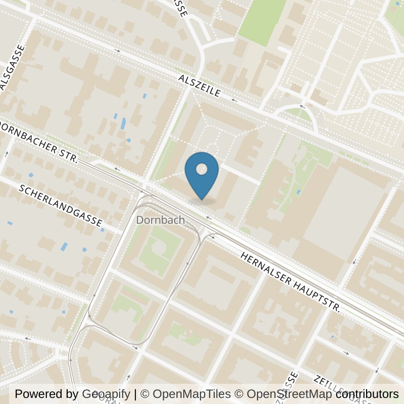 Map: location of Dr. Kienbacher Training Dornbach in Wien