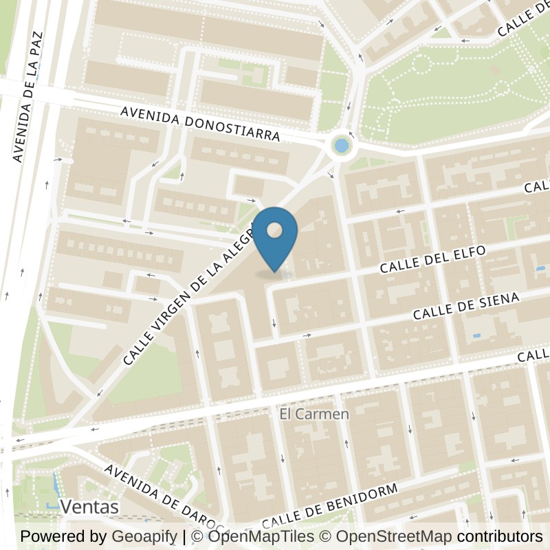 Map: location of Dreamfit | Gimnasio Ventas in Madrid