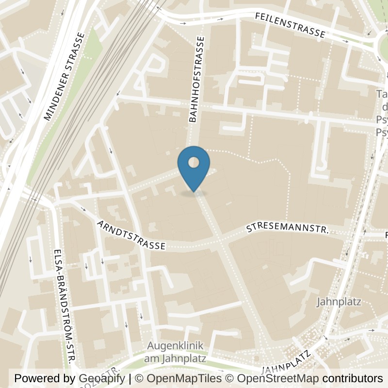 Map: location of EASYFITNESS Club-Bielefeld in Bielefeld