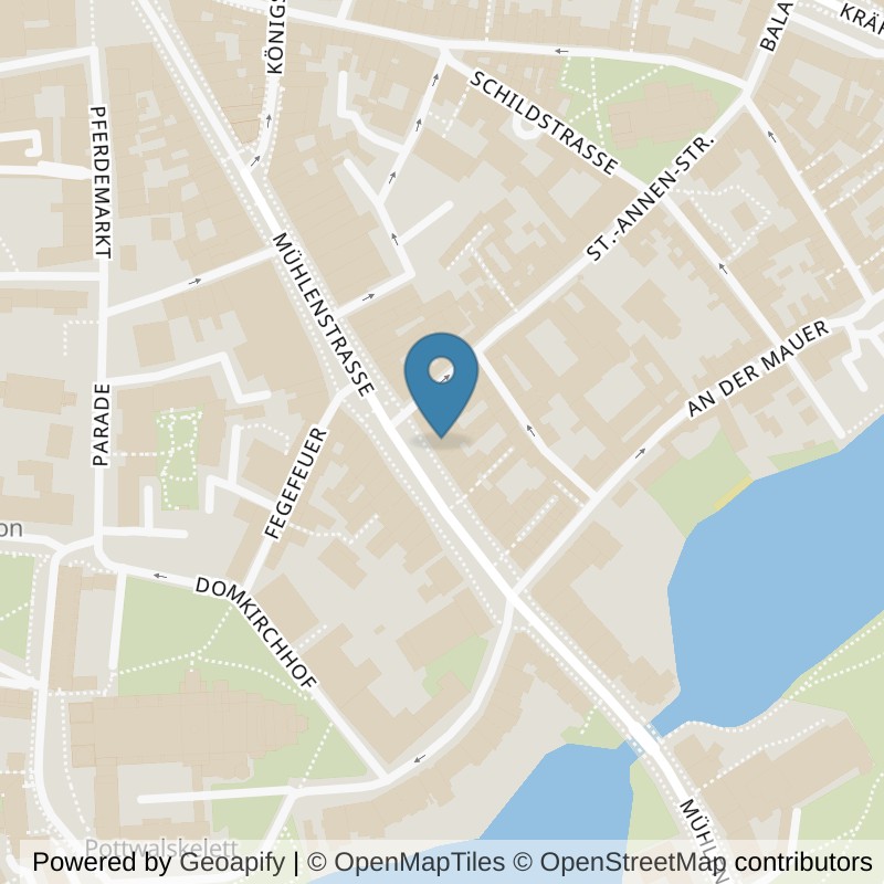 Map: location of EASYFITNESS Lübeck-Mitte in Lübeck