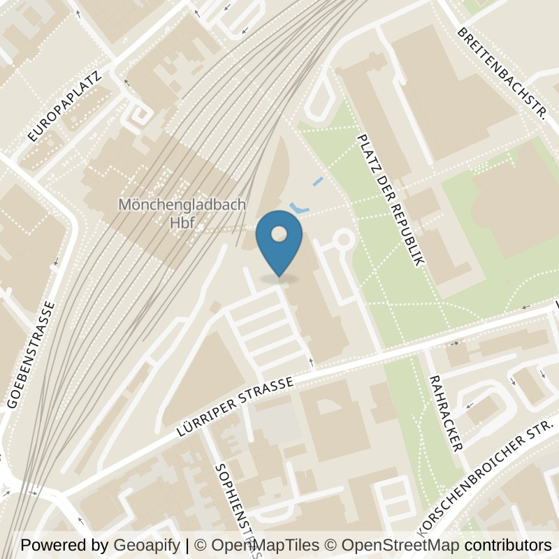 Map: location of EASYFITNESS Club-Mönchengladbach in Mönchengladbach