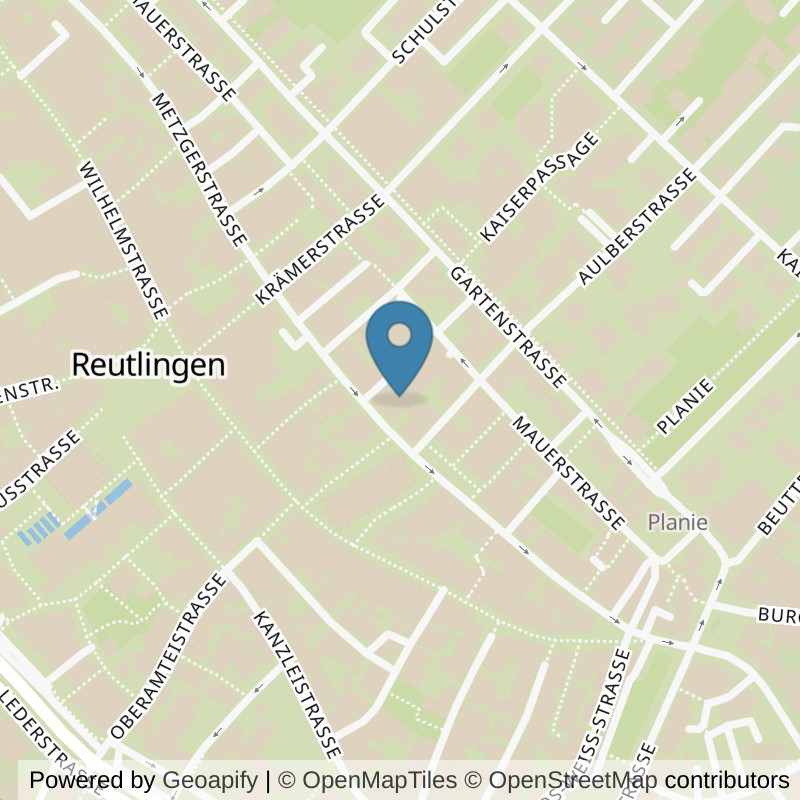 Map: location of EASYFITNESS Reutlingen in Reutlingen