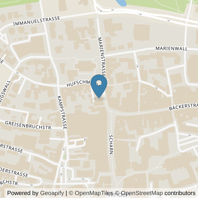 Map: location of EASYFITNESS EMS Minden in Minden