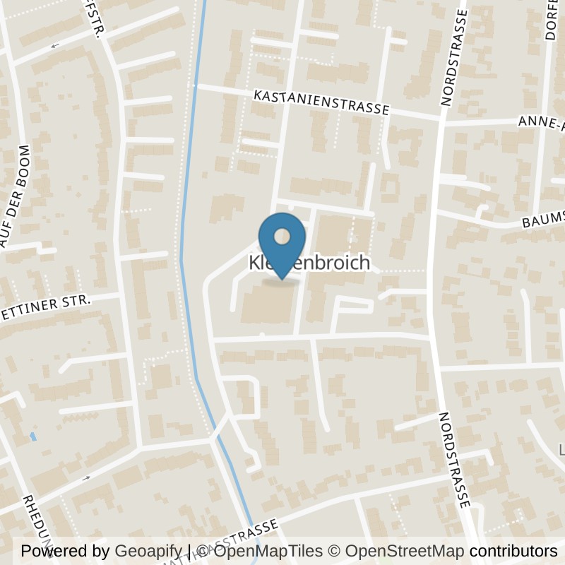 Map: location of EASYFITNESS Korschenbroich in Korschenbroich
