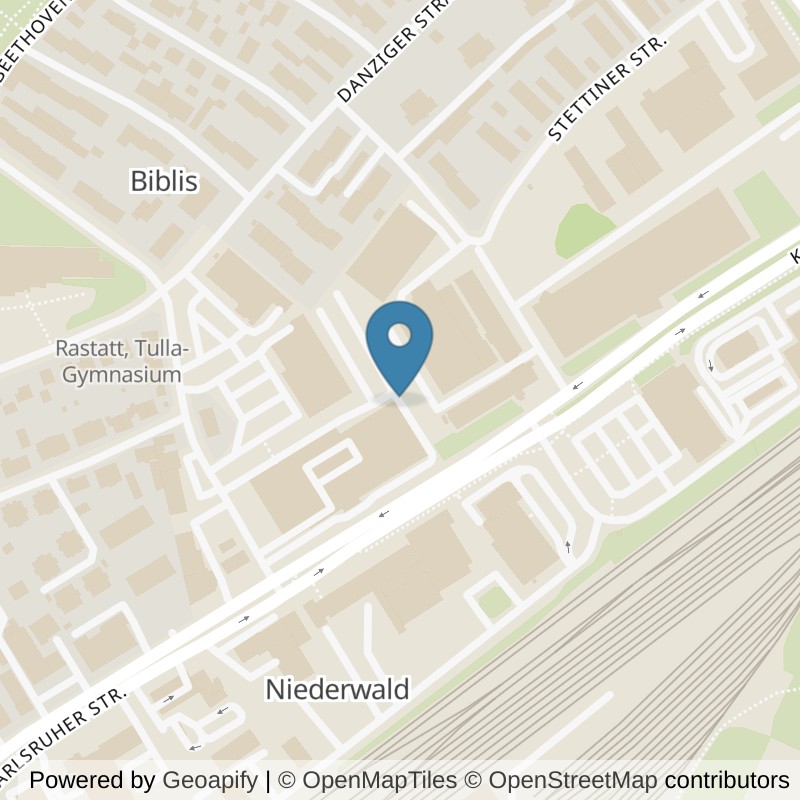 Map: location of EASYFITNESS Rastatt in Rastatt