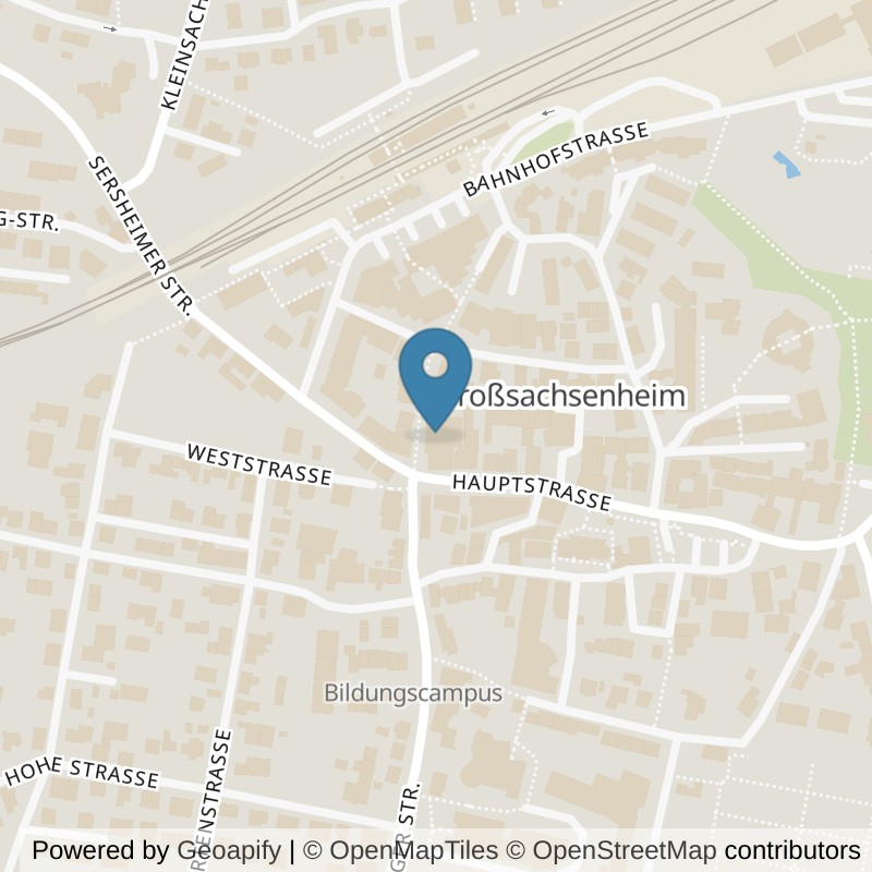 Map: location of EASYFITNESS Sachsenheim in Sachsenheim