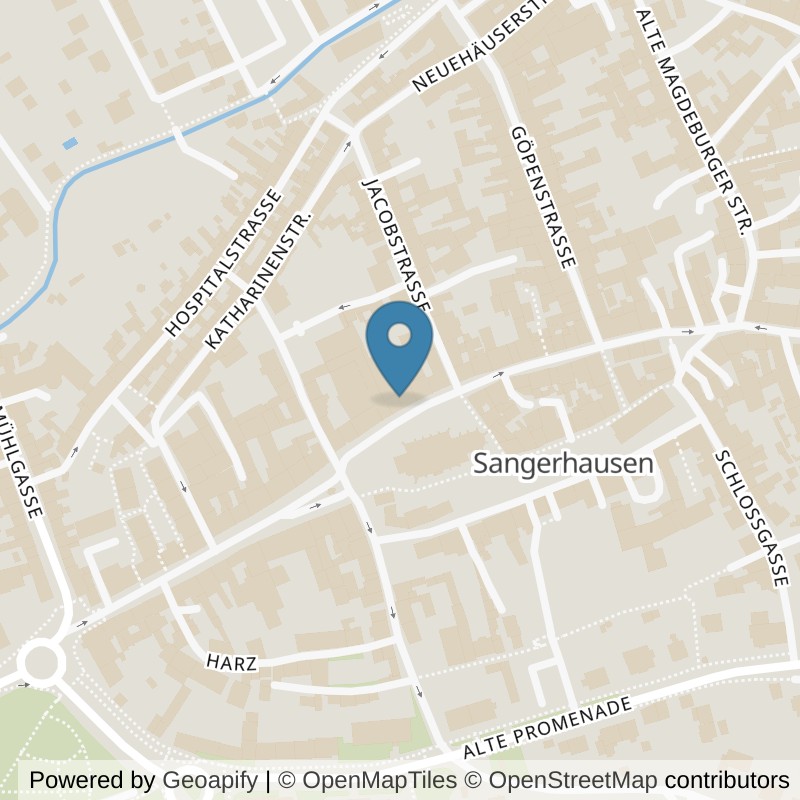 Map: location of EASYFITNESS Sangerhausen in Sangerhausen