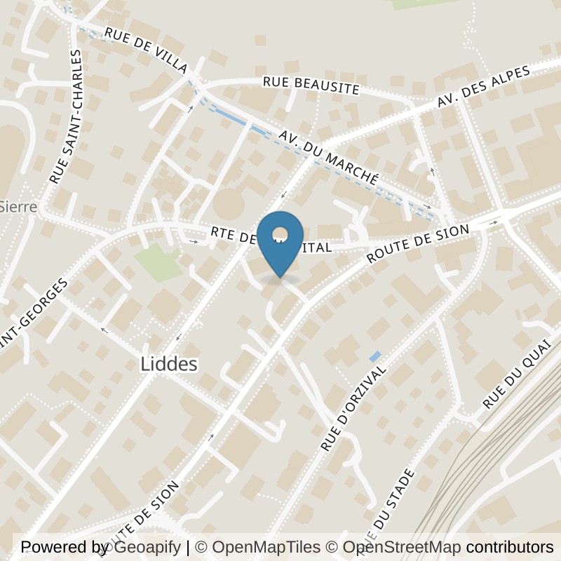 Map: location of Eden Fitness-Club in Sierre