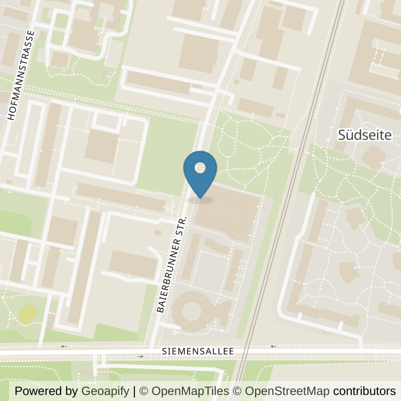 Map: location of ELEMENTS MÜNCHEN SIEMENSALLEE in München